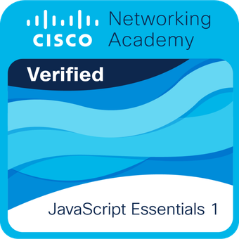 JavaScript Essentials 1 Certification Badge